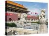 Tiananmen Sqaure in Front of Portrait of Mao Zedong on Gate of Heavenly Peace (Tiananmen Gate)-Gavin Hellier-Stretched Canvas