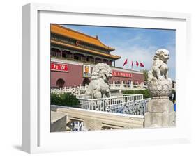 Tiananmen Sqaure in Front of Portrait of Mao Zedong on Gate of Heavenly Peace (Tiananmen Gate)-Gavin Hellier-Framed Photographic Print