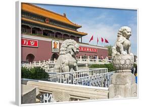 Tiananmen Sqaure in Front of Portrait of Mao Zedong on Gate of Heavenly Peace (Tiananmen Gate)-Gavin Hellier-Framed Photographic Print