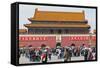 Tiananmen Sqaure in Front of Portrait of Mao Zedong on Gate of Heavenly Peace (Tiananmen Gate)-Gavin Hellier-Framed Stretched Canvas