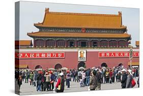 Tiananmen Sqaure in Front of Portrait of Mao Zedong on Gate of Heavenly Peace (Tiananmen Gate)-Gavin Hellier-Stretched Canvas