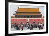 Tiananmen Sqaure in Front of Portrait of Mao Zedong on Gate of Heavenly Peace (Tiananmen Gate)-Gavin Hellier-Framed Photographic Print