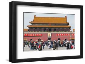 Tiananmen Sqaure in Front of Portrait of Mao Zedong on Gate of Heavenly Peace (Tiananmen Gate)-Gavin Hellier-Framed Photographic Print