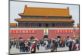 Tiananmen Sqaure in Front of Portrait of Mao Zedong on Gate of Heavenly Peace (Tiananmen Gate)-Gavin Hellier-Mounted Photographic Print