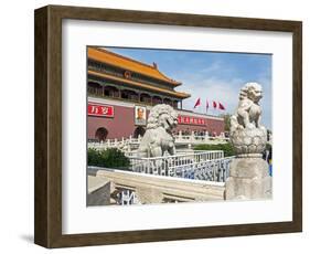 Tiananmen Sqaure in Front of Portrait of Mao Zedong on Gate of Heavenly Peace (Tiananmen Gate)-Gavin Hellier-Framed Photographic Print