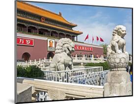 Tiananmen Sqaure in Front of Portrait of Mao Zedong on Gate of Heavenly Peace (Tiananmen Gate)-Gavin Hellier-Mounted Photographic Print