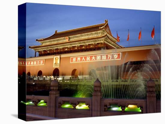 Tiananmen Square, the Gate of Heavenly Peace, Entrance to the Forbidden City, Beijing, China-Andrew Mcconnell-Stretched Canvas