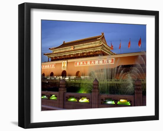 Tiananmen Square, the Gate of Heavenly Peace, Entrance to the Forbidden City, Beijing, China-Andrew Mcconnell-Framed Photographic Print