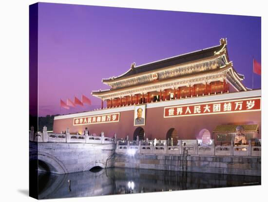 Tiananmen Square, Tiananmen Gate, Nightview, Beijing, China-Steve Vidler-Stretched Canvas