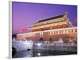 Tiananmen Square, Tiananmen Gate, Nightview, Beijing, China-Steve Vidler-Framed Photographic Print