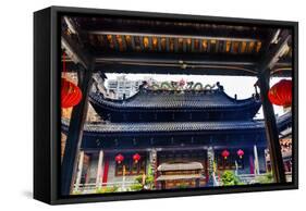 Tianwang Hall Gate at Temple of Six Banyan Tree. Guangzhou City, Guangdong Province, China-William Perry-Framed Stretched Canvas