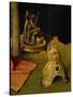 Tiara and Golden Sculpture Depicting the Sacrifice of Isaac-Hieronymus Bosch-Stretched Canvas