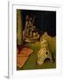 Tiara and Golden Sculpture Depicting the Sacrifice of Isaac-Hieronymus Bosch-Framed Giclee Print