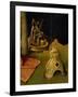 Tiara and Golden Sculpture Depicting the Sacrifice of Isaac-Hieronymus Bosch-Framed Giclee Print