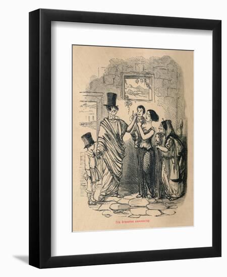 'Tib Gracchus canvassing', 1852-John Leech-Framed Giclee Print