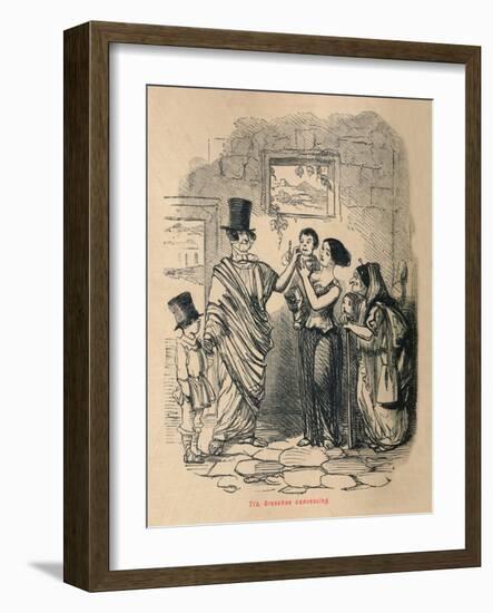 'Tib Gracchus canvassing', 1852-John Leech-Framed Giclee Print