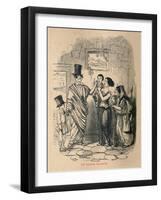 'Tib Gracchus canvassing', 1852-John Leech-Framed Giclee Print