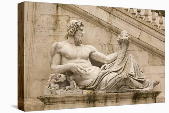 Tiber as A God. Campidoglio, Rome.-Toniflap-Stretched Canvas