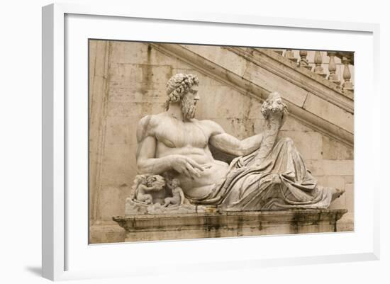 Tiber as A God. Campidoglio, Rome.-Toniflap-Framed Photographic Print