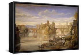 Tiber Island, by Gaspar Van Wittel-null-Framed Stretched Canvas