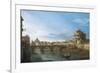 Tiber River and Castel Sant'Angelo, Rome, Circa 1742-Bernardo Bellotto-Framed Giclee Print