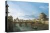 Tiber River and Castel Sant'Angelo, Rome, Circa 1742-Bernardo Bellotto-Stretched Canvas