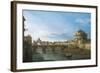 Tiber River and Castel Sant'Angelo, Rome, Circa 1742-Bernardo Bellotto-Framed Giclee Print