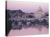 Tiber River and St. Peter's Basilica-Merrill Images-Stretched Canvas