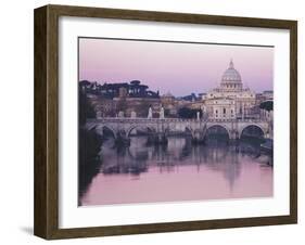 Tiber River and St. Peter's Basilica-Merrill Images-Framed Premium Photographic Print
