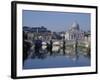 Tiber River and St. Peter's Basilica-Merrill Images-Framed Photographic Print