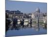 Tiber River and St. Peter's Basilica-Merrill Images-Mounted Photographic Print