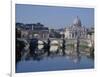 Tiber River and St. Peter's Basilica-Merrill Images-Framed Photographic Print