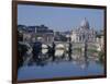 Tiber River and St. Peter's Basilica-Merrill Images-Framed Photographic Print