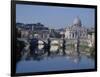 Tiber River and St. Peter's Basilica-Merrill Images-Framed Photographic Print