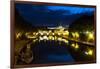 Tiber River at Night, Rome, Italy-George Oze-Framed Photographic Print