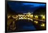 Tiber River at Night, Rome, Italy-George Oze-Framed Photographic Print