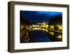 Tiber River at Night, Rome, Italy-George Oze-Framed Photographic Print