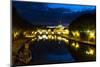 Tiber River at Night, Rome, Italy-George Oze-Mounted Photographic Print