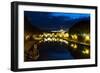 Tiber River at Night, Rome, Italy-George Oze-Framed Photographic Print