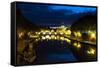 Tiber River at Night, Rome, Italy-George Oze-Framed Stretched Canvas