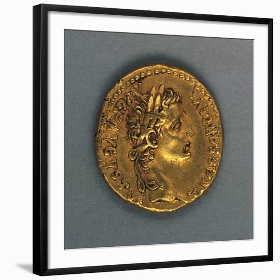 Tiberius Aureus Bearing Image of Emperor-null-Framed Giclee Print