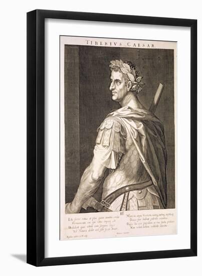 Tiberius Caesar Emperor of Rome 14-37 AD-Titian (Tiziano Vecelli)-Framed Giclee Print