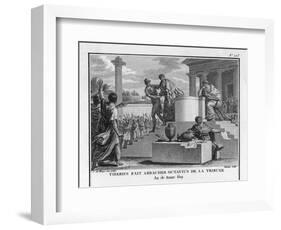 Tiberius Gracchus Unconstitutionally Deposes Octavius from the Office of Tribune-Augustyn Mirys-Framed Art Print