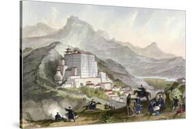 Tibet Lhasa Potala Palace-Thomas Allom-Stretched Canvas