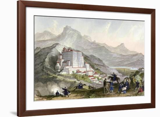 Tibet Lhasa Potala Palace-Thomas Allom-Framed Art Print