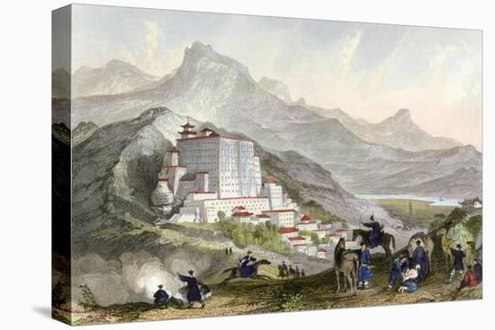 Tibet Lhasa Potala Palace-Thomas Allom-Stretched Canvas