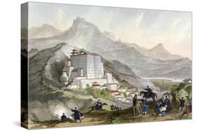 Tibet Lhasa Potala Palace-Thomas Allom-Stretched Canvas