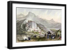 Tibet Lhasa Potala Palace-Thomas Allom-Framed Art Print