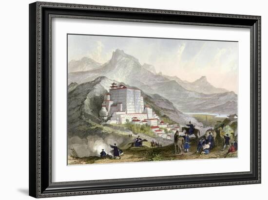 Tibet Lhasa Potala Palace-Thomas Allom-Framed Art Print