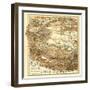 Tibet - Panoramic Map-Lantern Press-Framed Art Print